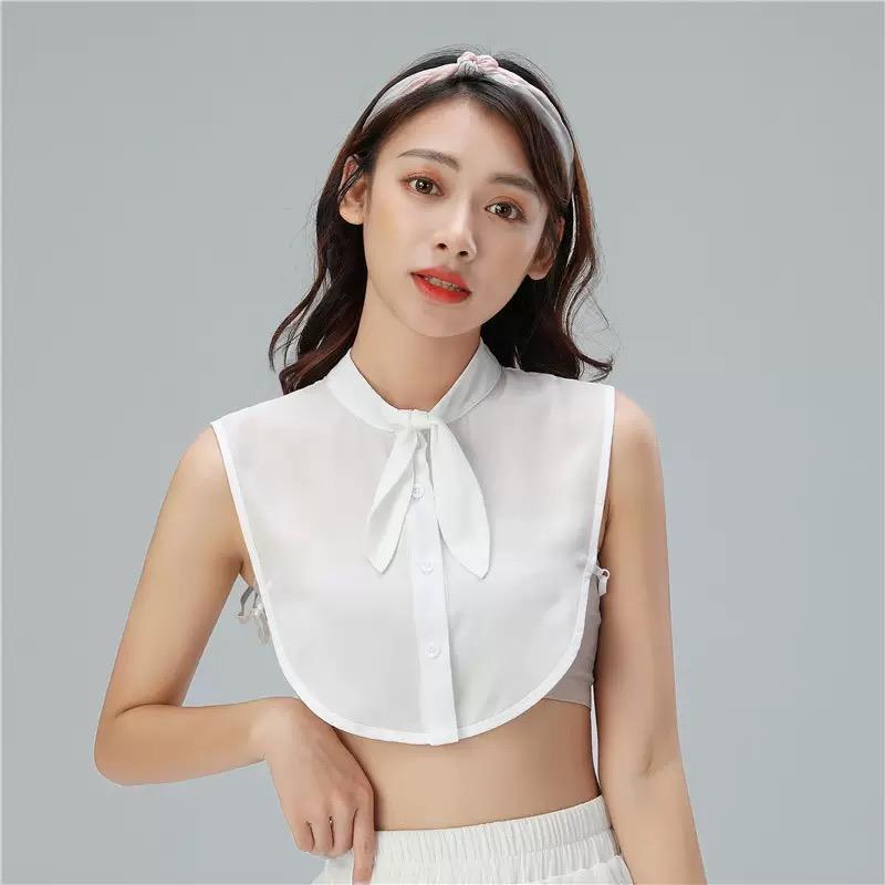 Fashion Half Shirt Style Fake Collar for Women Stand Detachable Collar Fake Girls Vintage Lace Ladies False Blouse Collar Decor