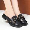 Весенняя мода для женщин и девушек, черная униформа, симпатичные повседневные мокасины Мэри Джейн с низким каблуком и бантом, мягкие кожаные туфли-лодочки One Kick Flat Shoes