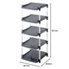 Heiwa Kougyou Crystal Shoe Rack, 5 Tiers, Gray
