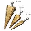 1pc Hss Step Drill Bit Set Cone Hole Cutter Taper Metric 4 - 12 / 20 / 32mm 1 / 4 "titanium Coated Metal Hex Core Drill Bits