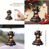 Acrylic Halloween Witch Car Rearview Mirror Decoration With Cartoon Style For Auto Interior Decor