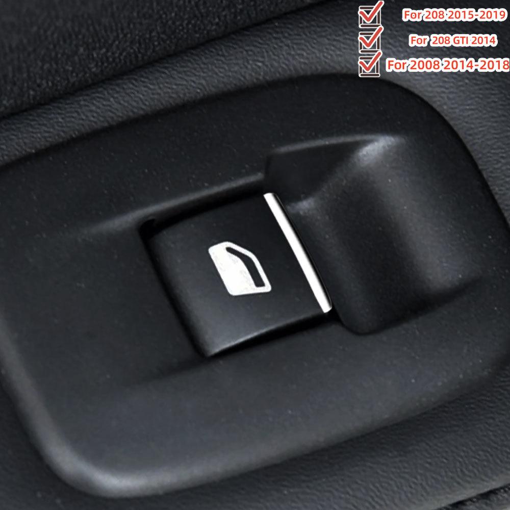 Наклейка-кнопка стеклоподъемника с блестками для Peugeot 208 301 508 307 407 607 408 2008 3008 5008 Citroen C4 C5 Аксессуары