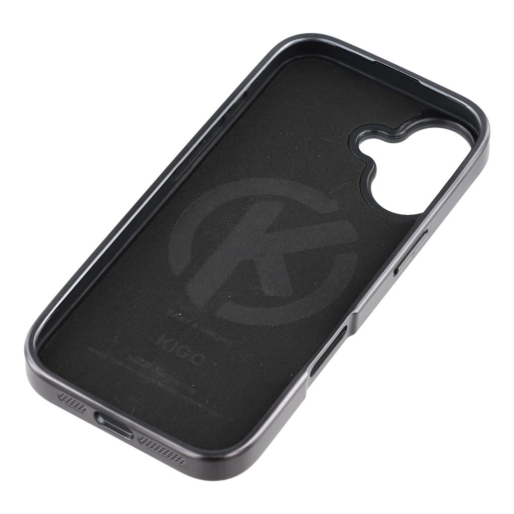 KIGC For iPhone 17 Case Compatible with MagSafe PC + TPU + PU Electroplating Phone Cover