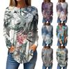 Футболки для женщин, осенний повседневный модный топ с длинным рукавом, пуловер с принтом, топ