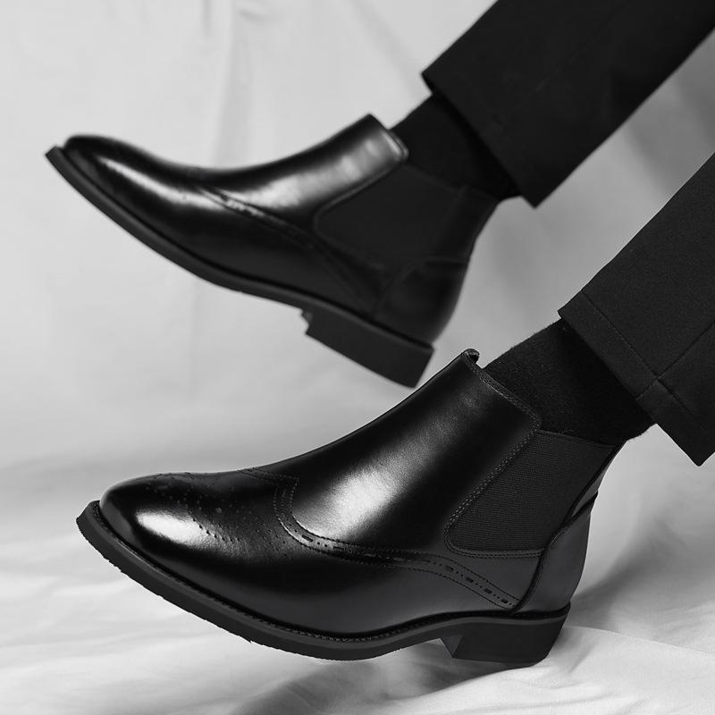 British Vintage Chelsea Boots Short Boots Fleece Brock Martin Boots Plus Size Boots Men 2025