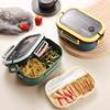 Double-layer Lunch Box Portable Compartment Fruit Food Box Microwave Lunch Box With Fork And Spoon Picnic Fresh Box