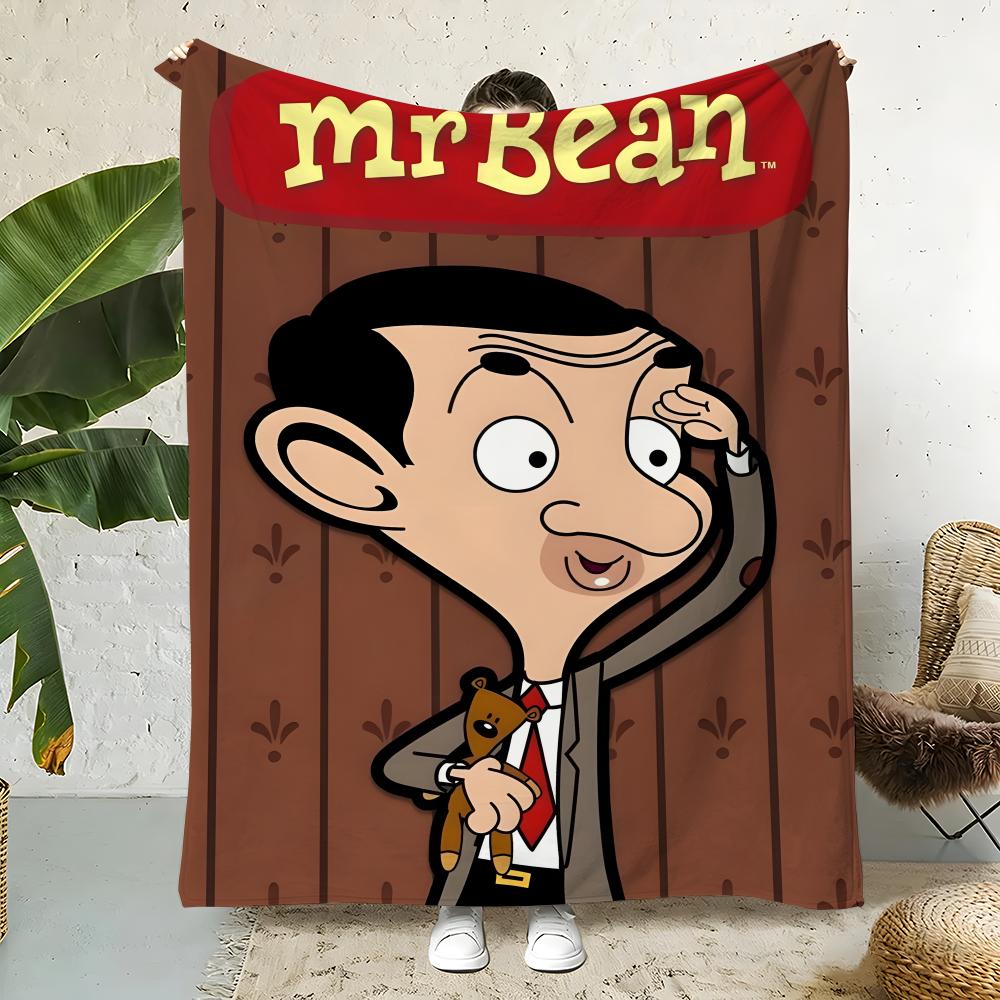 Comedy M-Mr Bean Throw Flannel Throw Blanket,Bed Home Office Nap Blanket Travel,Camping,Picnic Blanket Soft Decor