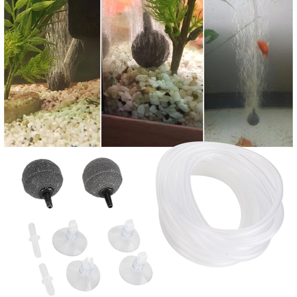 Аквариумный кислородный насос, комплект аксессуаров, пузырьковый камень, шланг, присоска, держатель, клапан, устройство аэрации для