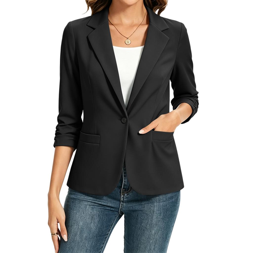 Женская цветная приталенная куртка для стиля business casual