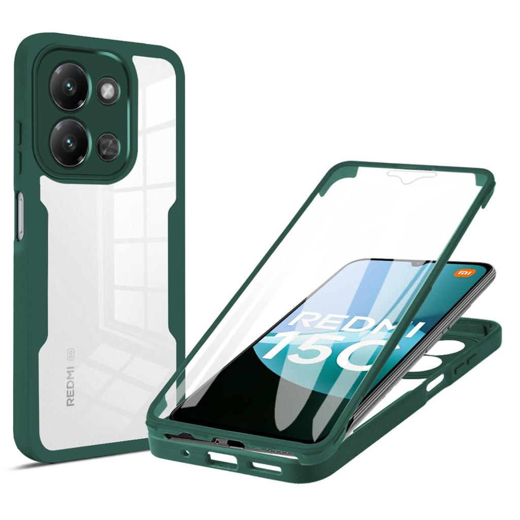 Phone Case For Xiaomi Redmi 15C 4G (EU) (173mm)/15C 5G (EU) (173mm)/Poco C85 4G (173mm) Acrylic+TPU Clear Cover with PET Screen Film