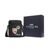 Coach Sullivan 16 Logo Print Patch Design Signature Coated Canvas Shoulder Crossbody Bag Small Men bags Black CAT79-QBA5F