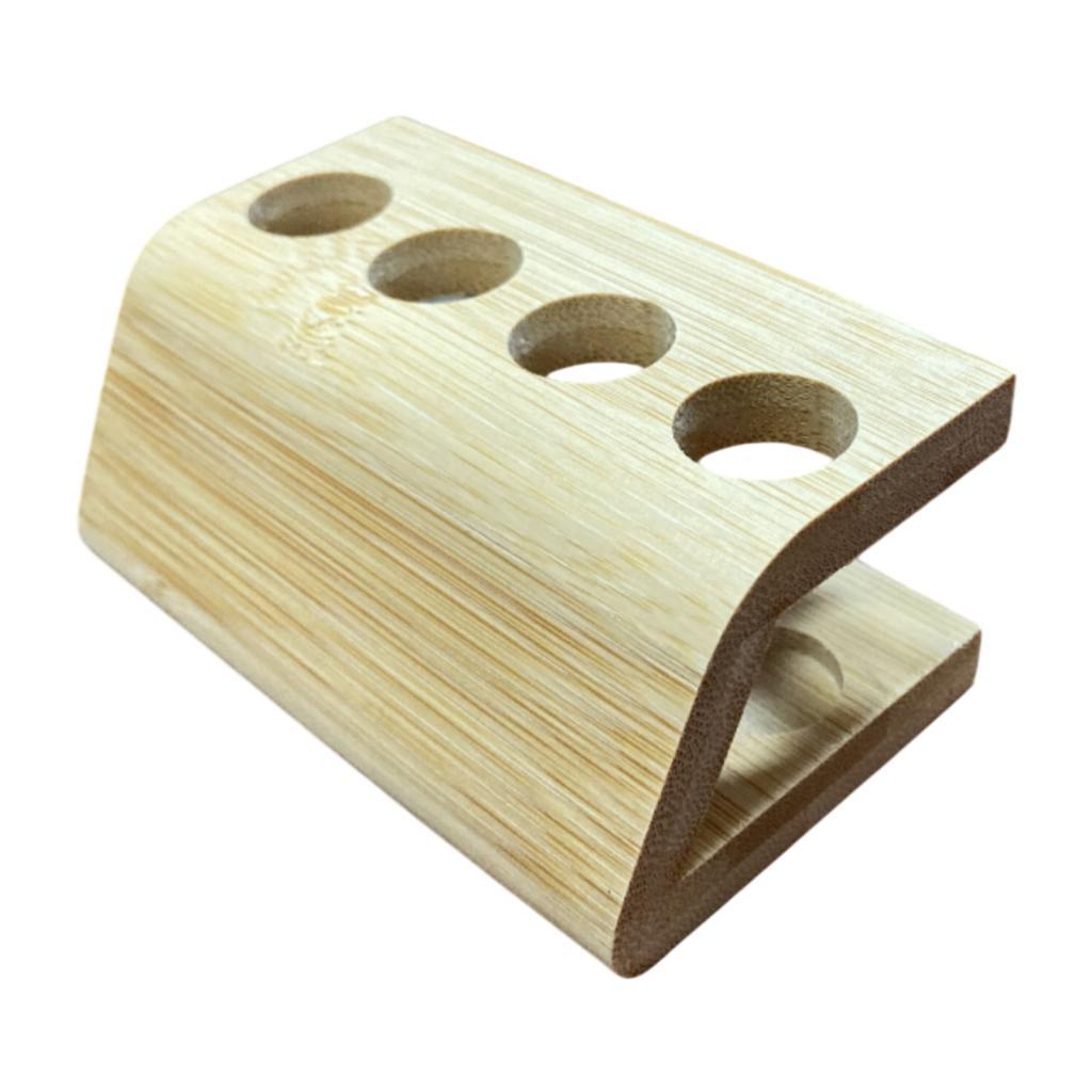 Heads Holder Accessories Wood Counter Organizer Rack for Countertop