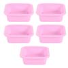 5Pcs Square Handmade Silicone Cake Mold DIY Baking Mold Kitchen Bakery ToolsPink