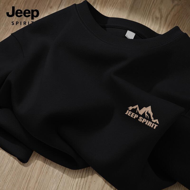 JEEP SPIRIT Men's 2025 Round Neck Loose Fit Sweatshirt