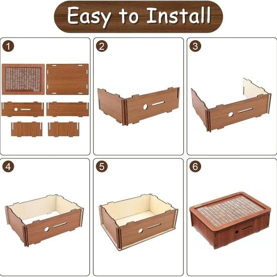 Wood Money Box with Counter Large Capacity Piggy Bank Coin Cash Container Kids Adults Money