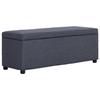 VidaXL Bench with Storage Compartment 116 Cm Dark Grey Polyester