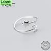 Real 925 Sterling Silver Star Adjustable Ring For Fashion Women Party Minimalist Fine Jewelry Cute Accessories Gift