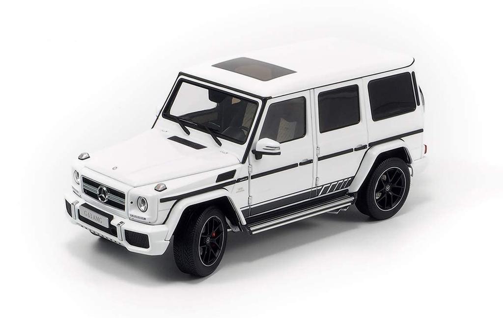 Almost Real G 63 2015 463 Edition Polar White Scale Complete Diecast Car 820604 Mercedes-AMG (W463) - - 1/18