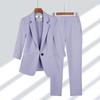 Summer Women's Thin Jacket Suit Coat Casual Wide Leg Pants Two Piece Office Suit Business Suit