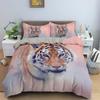 Пододеяльник с тигром King Size Wild Theme Комплект постельного белья Animal Pattern Пододеяльник Animal Theme Sunset Polyester Quilt Cover