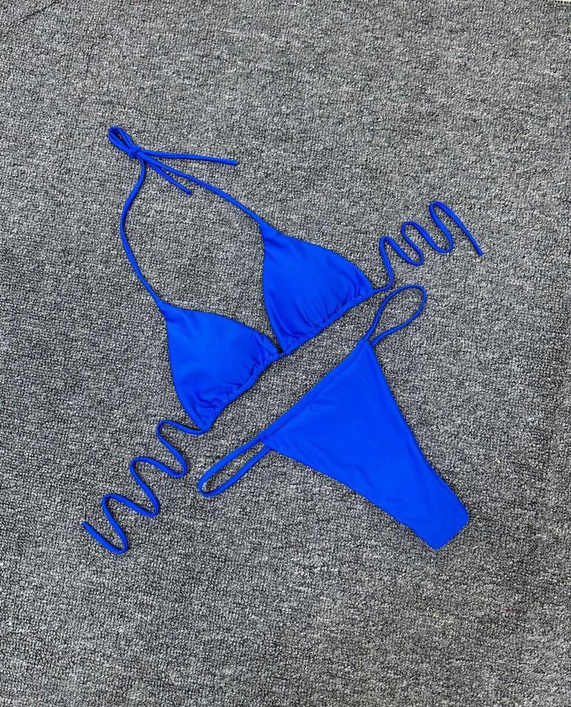 Женское бикини европейского и американского стиля с однотонным принтом - сексуальный дизайн с разрезом