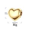 925 Silver Gold Heart Charms Beads Sparkling MapleLeaf Pendant For Women Bracelet DIY Jewelry Gift