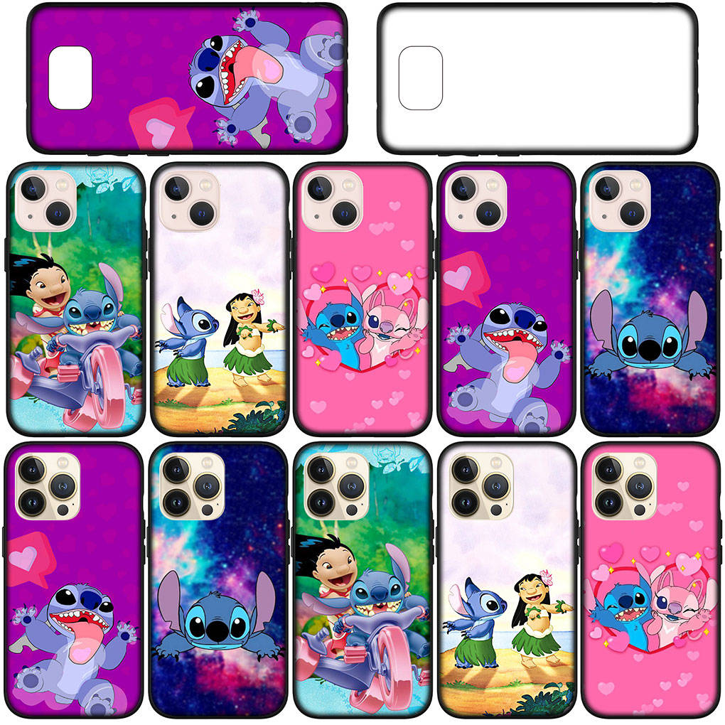 Чехол для iPhone 16 15 Xiaomi Redmi Note 14 13 12 11 Pro Max X 16e Samsung Galaxy S25 S24 S23 Moto OPPO Huawei Fashion Lilo Cartoon Stitch Phone Case