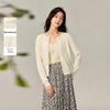 Женский вязаный кардиган INMAN с французской ажурной вышивкой