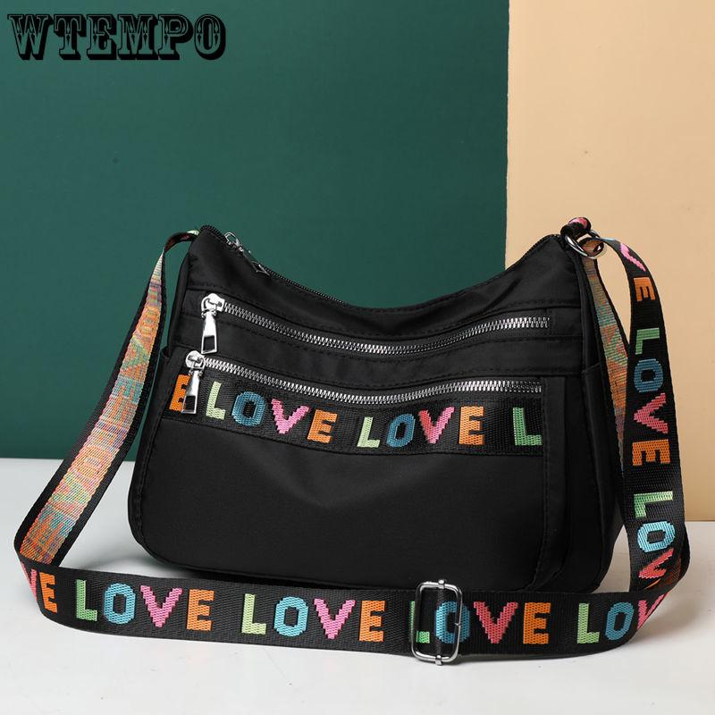 Досуг Водонепроницаемая нейлоновая сумка через плечо Холщовая сумка для мам Сумка через плечо Дорожная сумка из ткани Оксфорд