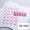 1/12Pcs French Nail Stickers 12 Colors Ultra-Thin Gradient Line Nail Art Stickers Self-Adhesive Plain Nail Stickers for Elegant French Nails