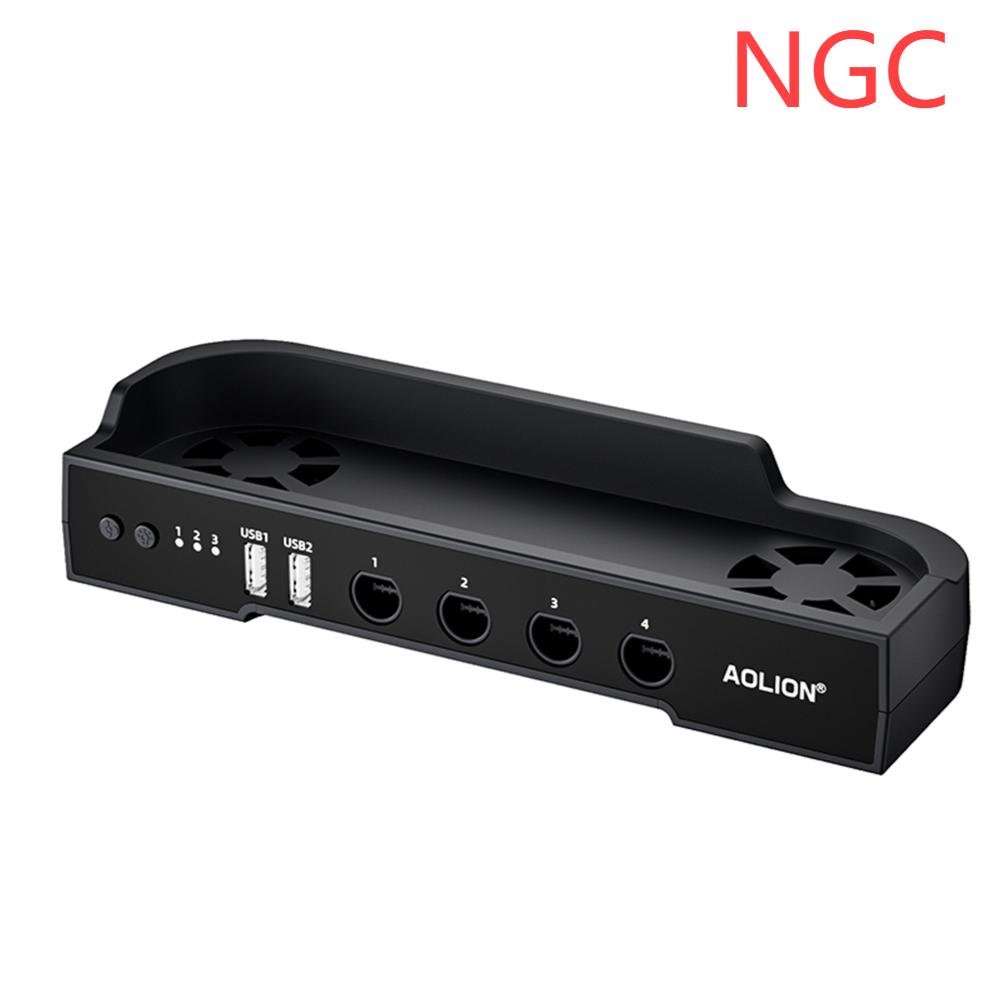 For Switch 2 Host Cooling Fan Base with NGC Game Console Base Radiator RGB Portable Heat Sink Support Wall Hanging Bracket