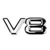 AQTQAQ 1Pcs 3D Metal Chrome V8 Car Sticker Logo Emblem Decal Badge Car Body Stickers Universal Auto Decoration