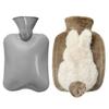 Sac Taske Rabbit Hot Water Bottle, Cold Protection, Eco-Friendly, Energy-Saving, with Cover (Brown)