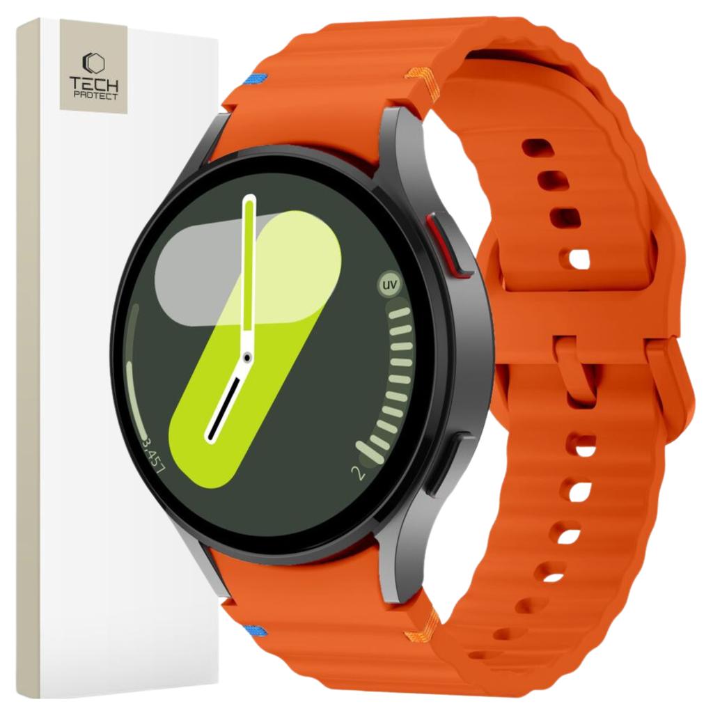 Tech-Protect Silicone Sport Samsung Galaxy Watch 4 / 5 / 5 Pro / 6 / 7 / Fe Orange