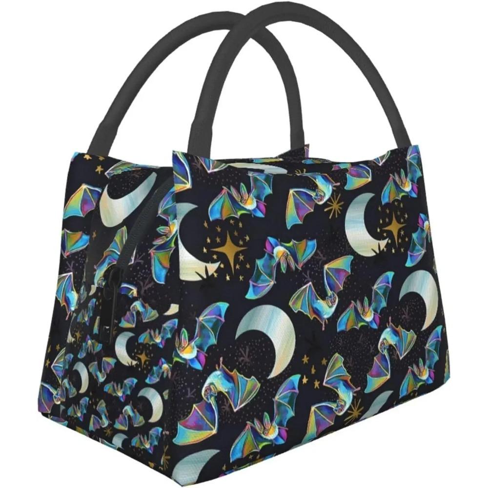 Goth Gothic Bats Lunch Box for Women Men Portable Lunch Bag Tote Bag Reusable Snack Bag for Work Picnic Camping One Size