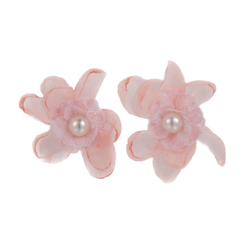 Романтические французские шифоновые цветочные серьги-гвоздики для пожилых людей, серьги в стиле ретро, темпераментные серьги для девочек