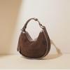 2025 Retro Frosted Cowhide Crescent Shoulder Bag - Stylish, Versatile High-End Accessory