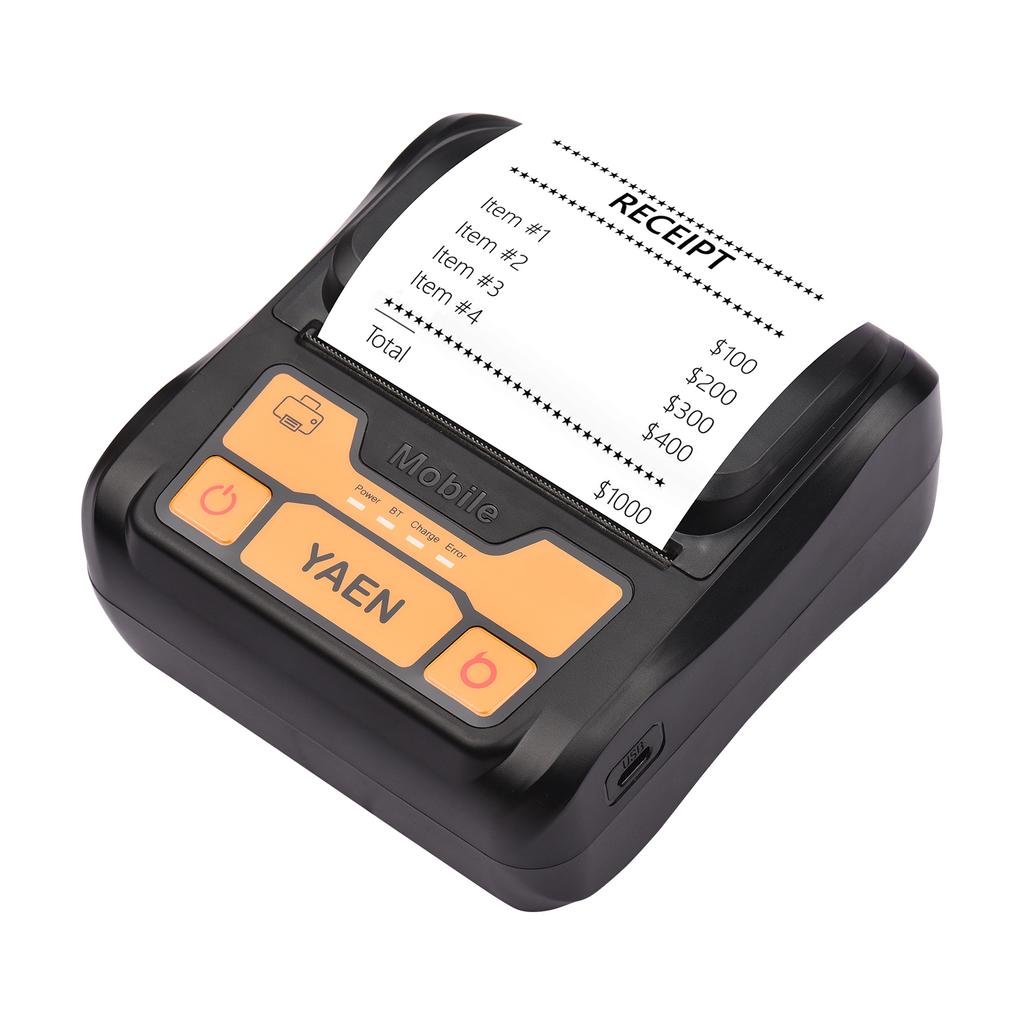 Portable BT Label Maker Wireless 80mm Thermal Receipt Printer BT Connection Use with APP Compatible