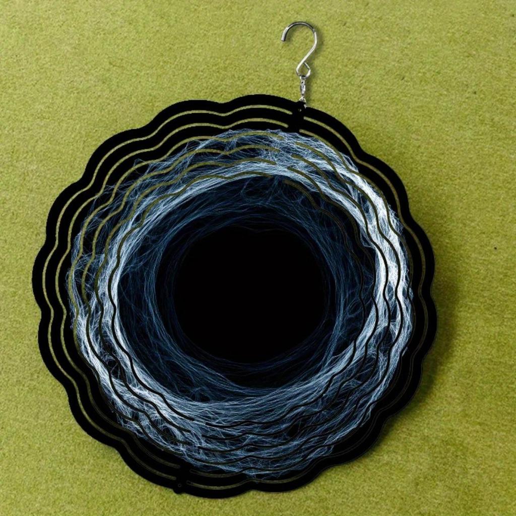 10-дюймовый черно-белый ветряной спиннер, уличный декор, вращающийся на 360 градусов крючок, подвесное садовое украшение для весны и лета, креативная идея для подарка