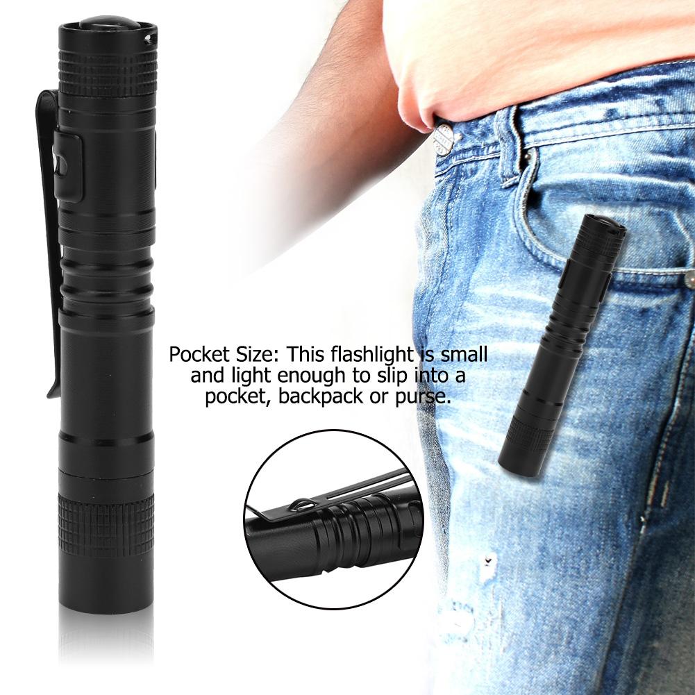 Мини-ручной светодиодный фонарик на батарейках, карманный фонарик для кемпинга на открытом воздухе