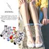 Cute Cartoon Animal Socks Women Summer Ultra-thin Transparent Crystal Silk Socks Casual Breathable Elastic Lace Socks