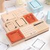Portable Monthly Calendar Seal Wooden DIY Decorative Printing Stamp Seal Calendar Stamp Seal