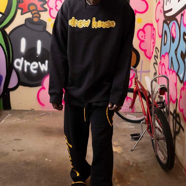 Drew House Crewneck Sweatshirt 'Black' Men's DR-SS22-409