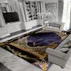 Роскошный ковер для украшения гостиной в черном и золотом цвете, современный ковер для лаунжа, мягкие ковры большой площади, моющиеся коврики для пола для столовой, прихожей