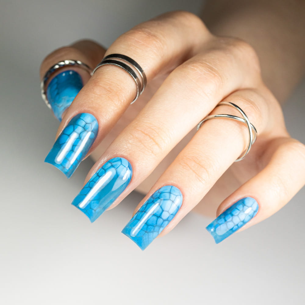 Kolorowy Top Bez Przemywania Top No Wipe Crystal Glass Molly Nails Baby Blue Hema/Di-Hema Free 10G