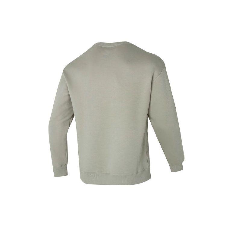 Puma Solid Color Logo Running Fitness Training Pullover Long Sleeve Sweatshirt Unisex Sweatshirt Khaki-Gray 627878-55