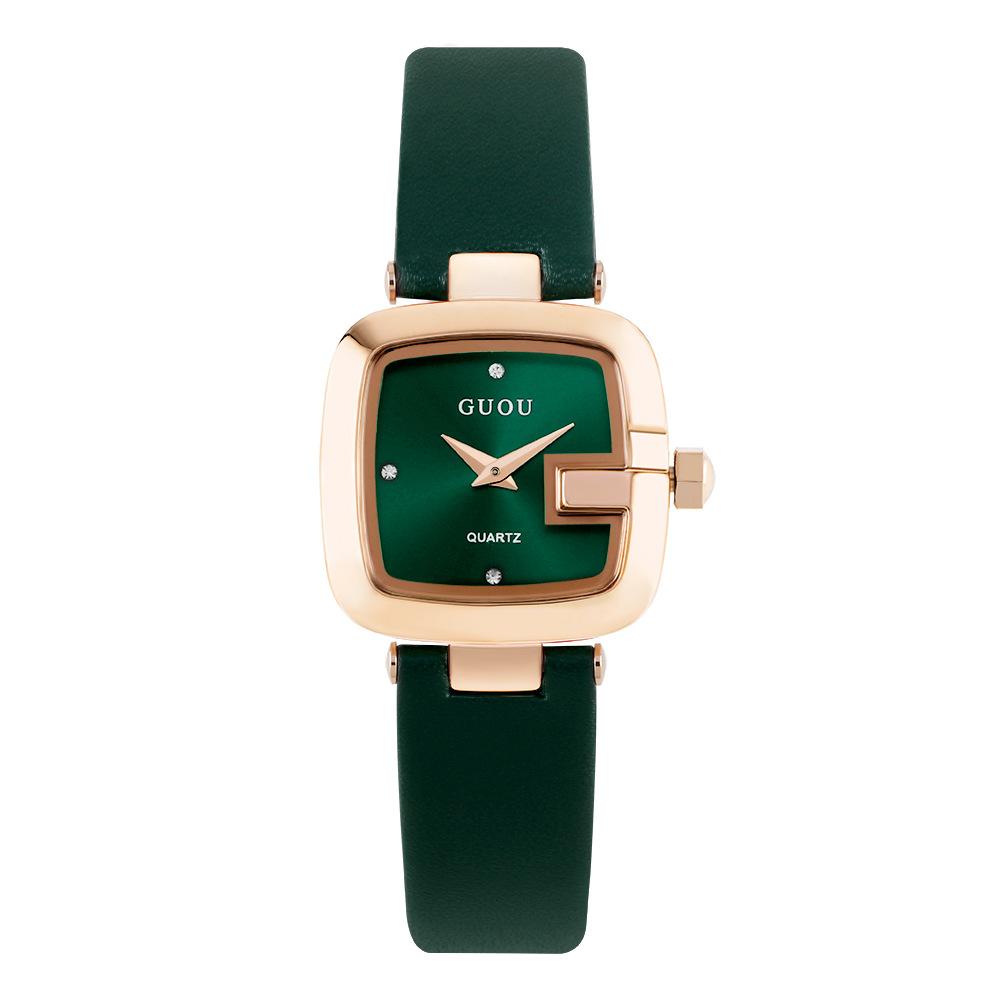 Women's Watch Light Luxury Retro Small Square Watch Women's New Style Simple Temperament Belt Quartz Watch Women