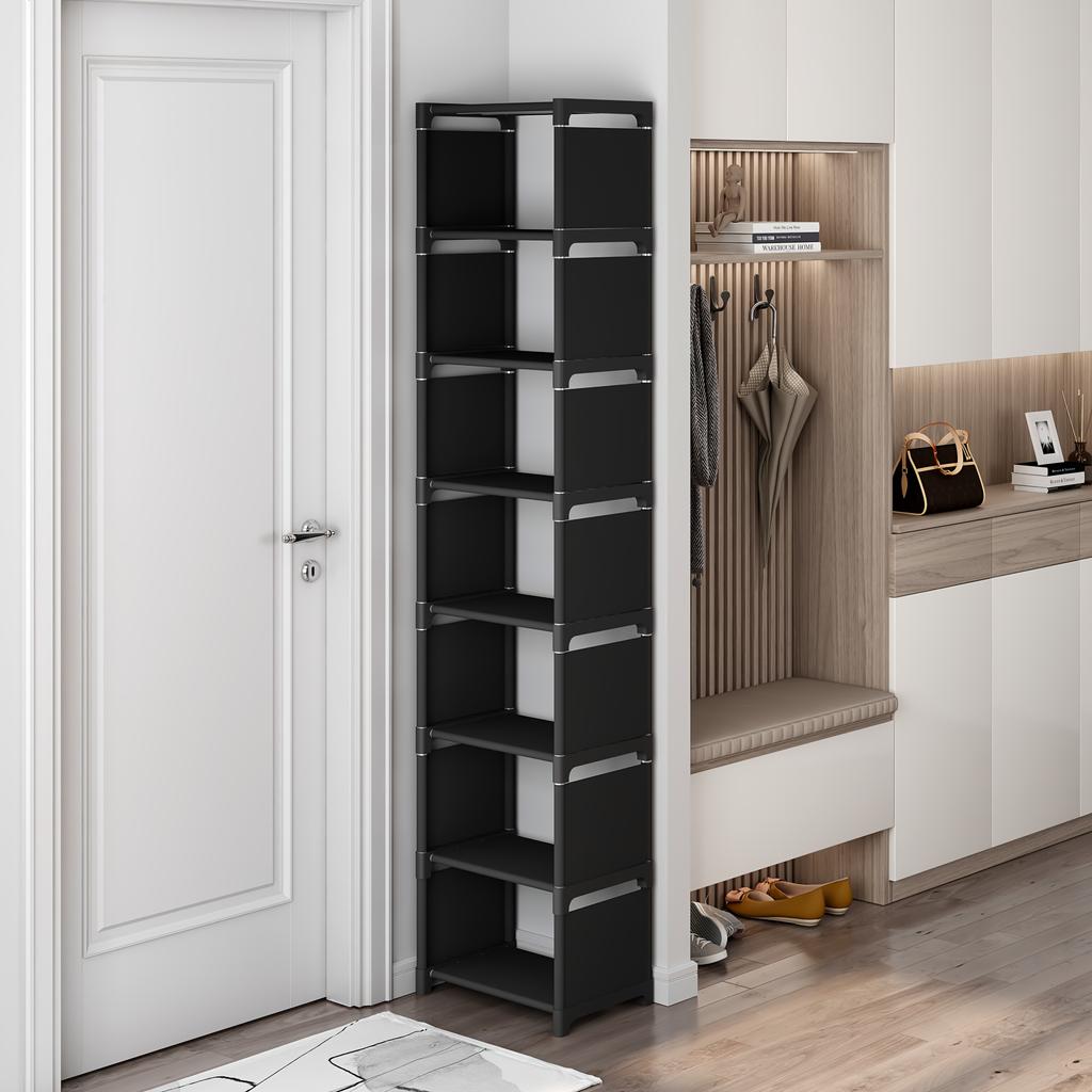 Adjustable 6/8 Tier Metal Shoe Rack - Portable Entryway Storage Shelf, Suitable for Dorm and Home, Multi-Layer Sneakers & Footwear Storage Solution