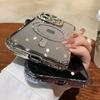 Новый модный блестящий чехол со стразами для iPhone 15 11 12 13 14 Pro Max Plus Magsafe, магнитный, с беспроводной зарядкой, прозрачный блестящий чехол