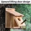Wooden Bird House Outdoors Garden Decorative Bird Nests Tree Pine Wood Birds Cages Cheap Small Parrot Nesting Pet Supplies